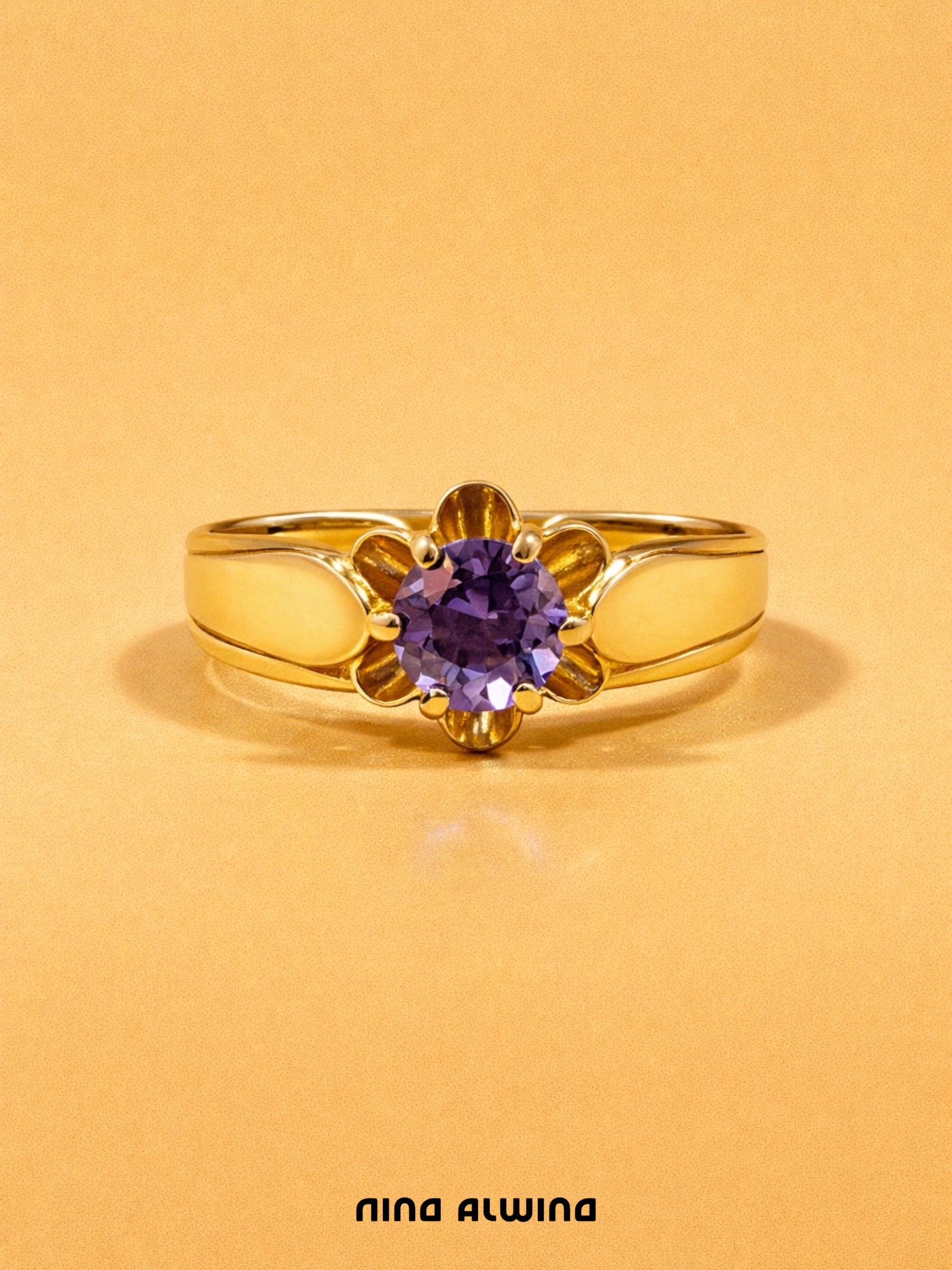 #586 8k Ring mit Amethyst - RG 58