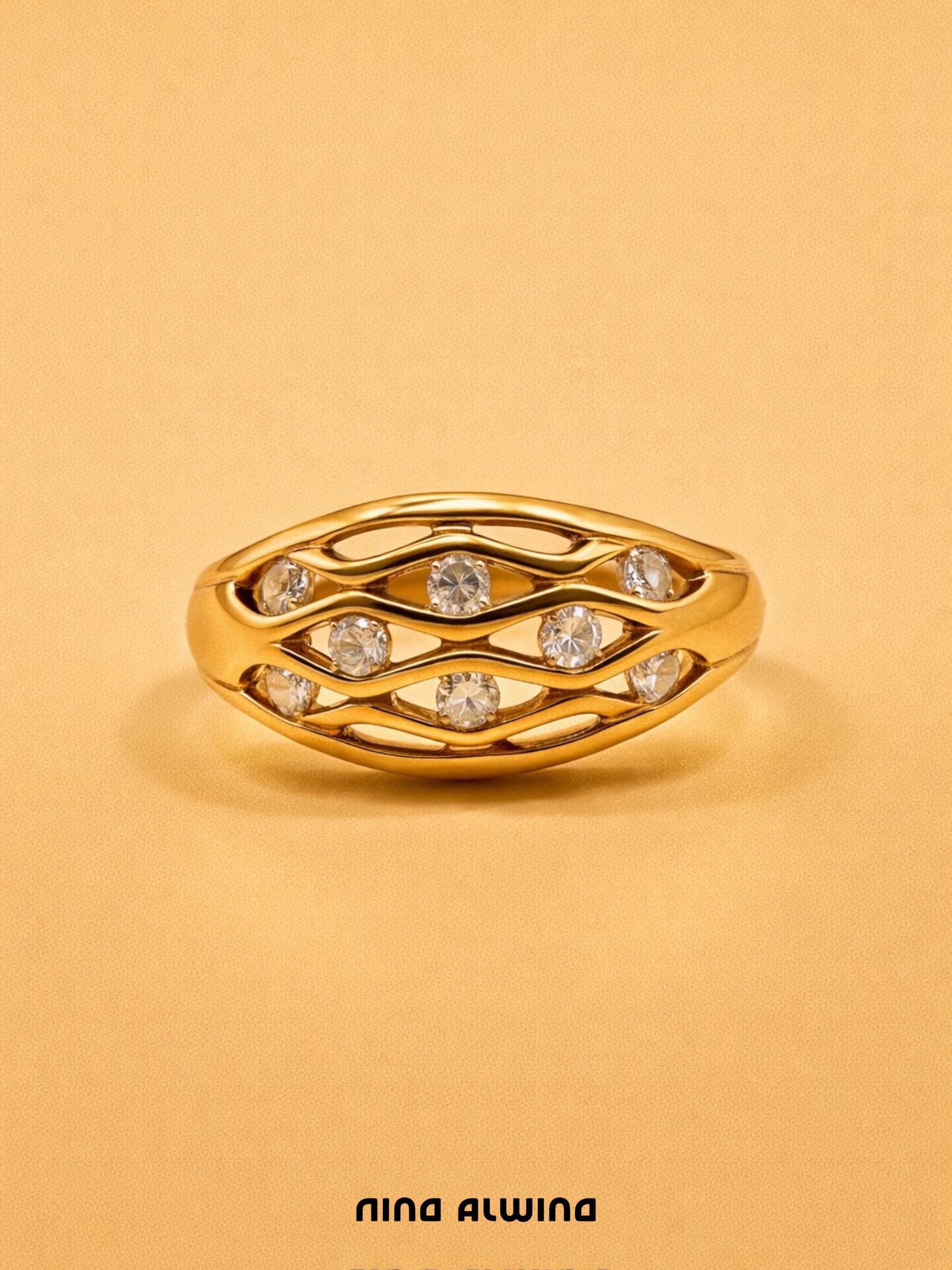 #606 8k Ring mit Zirkon - RG 59.5