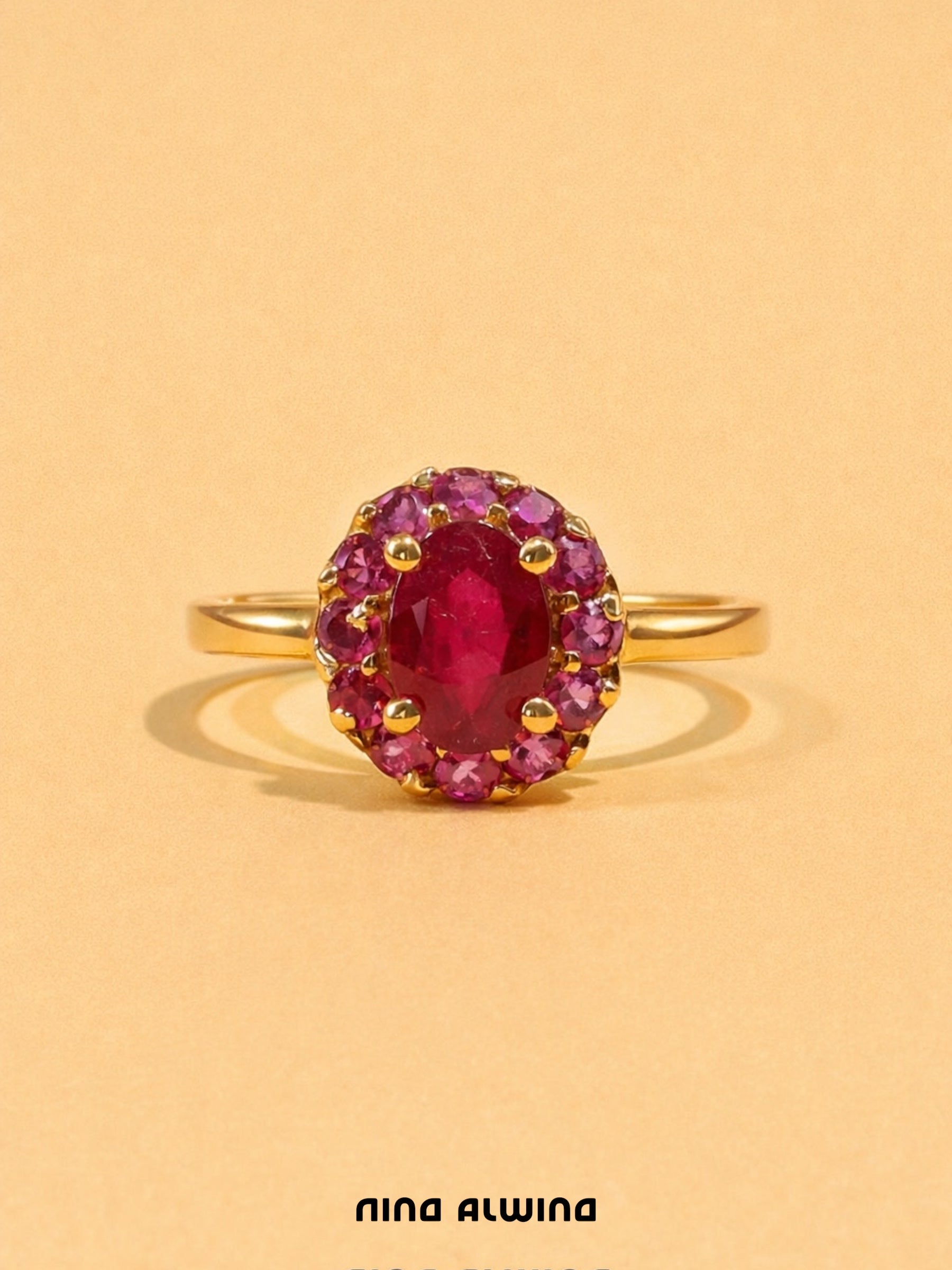 #607 9k Ring mit Rubinen - RG 60