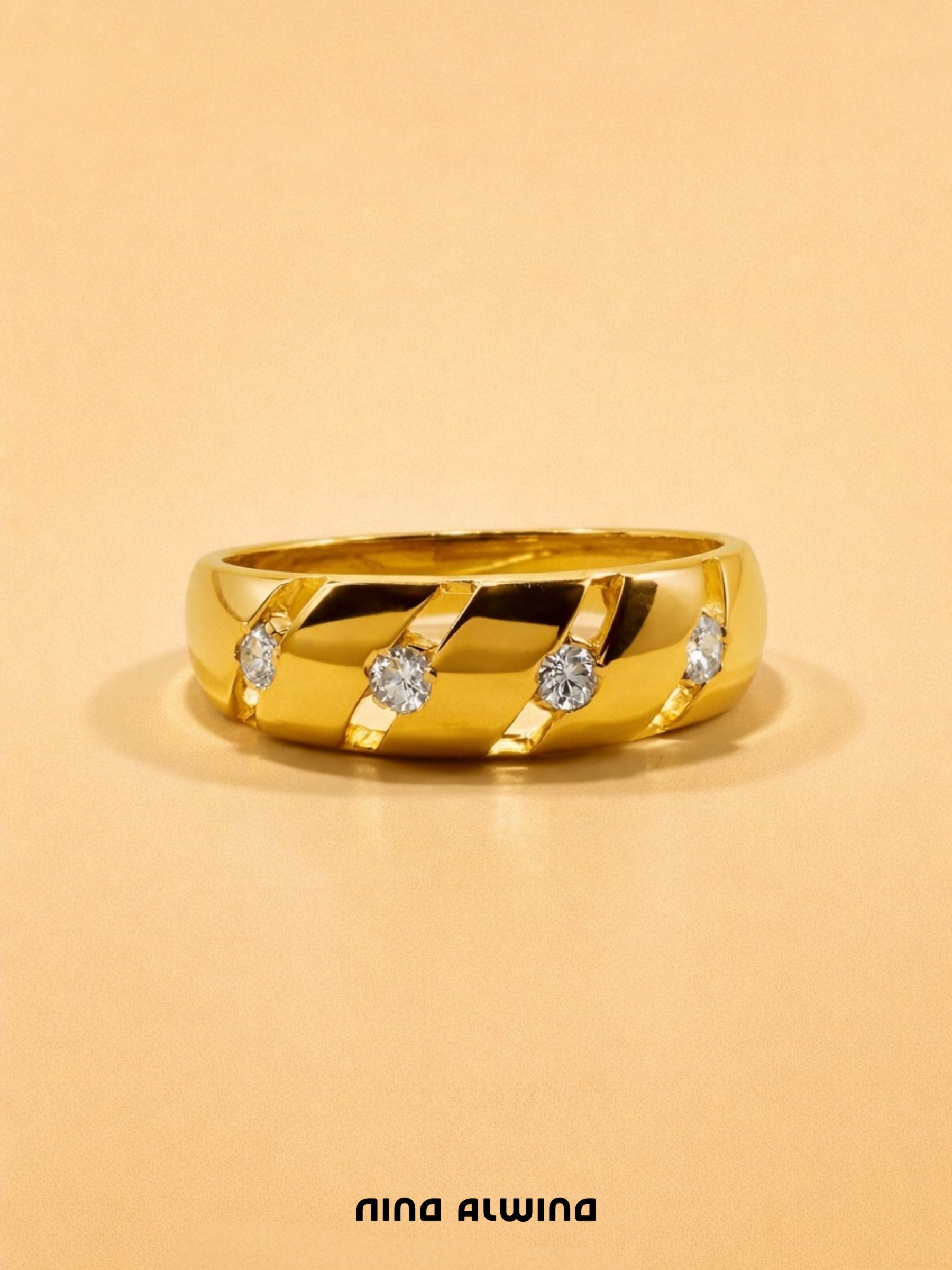 #608 8k Ring mit Zirkon - RG 54