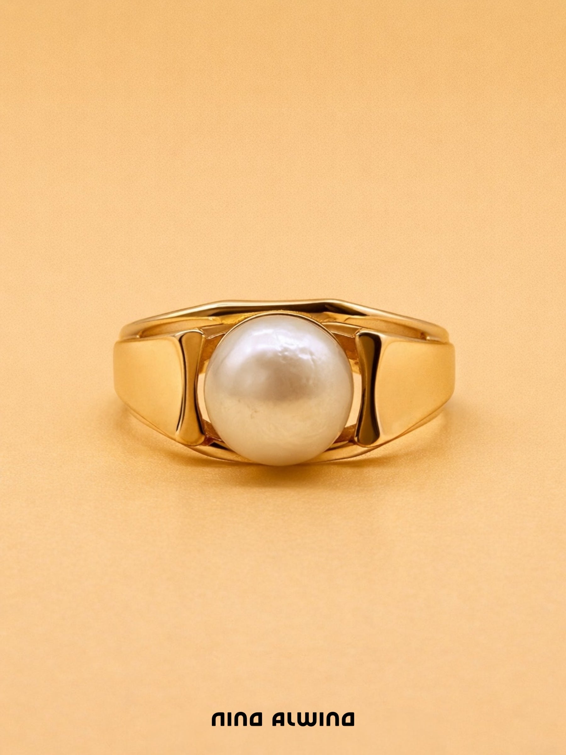 #616 8k Ring mit Perle - RG 55