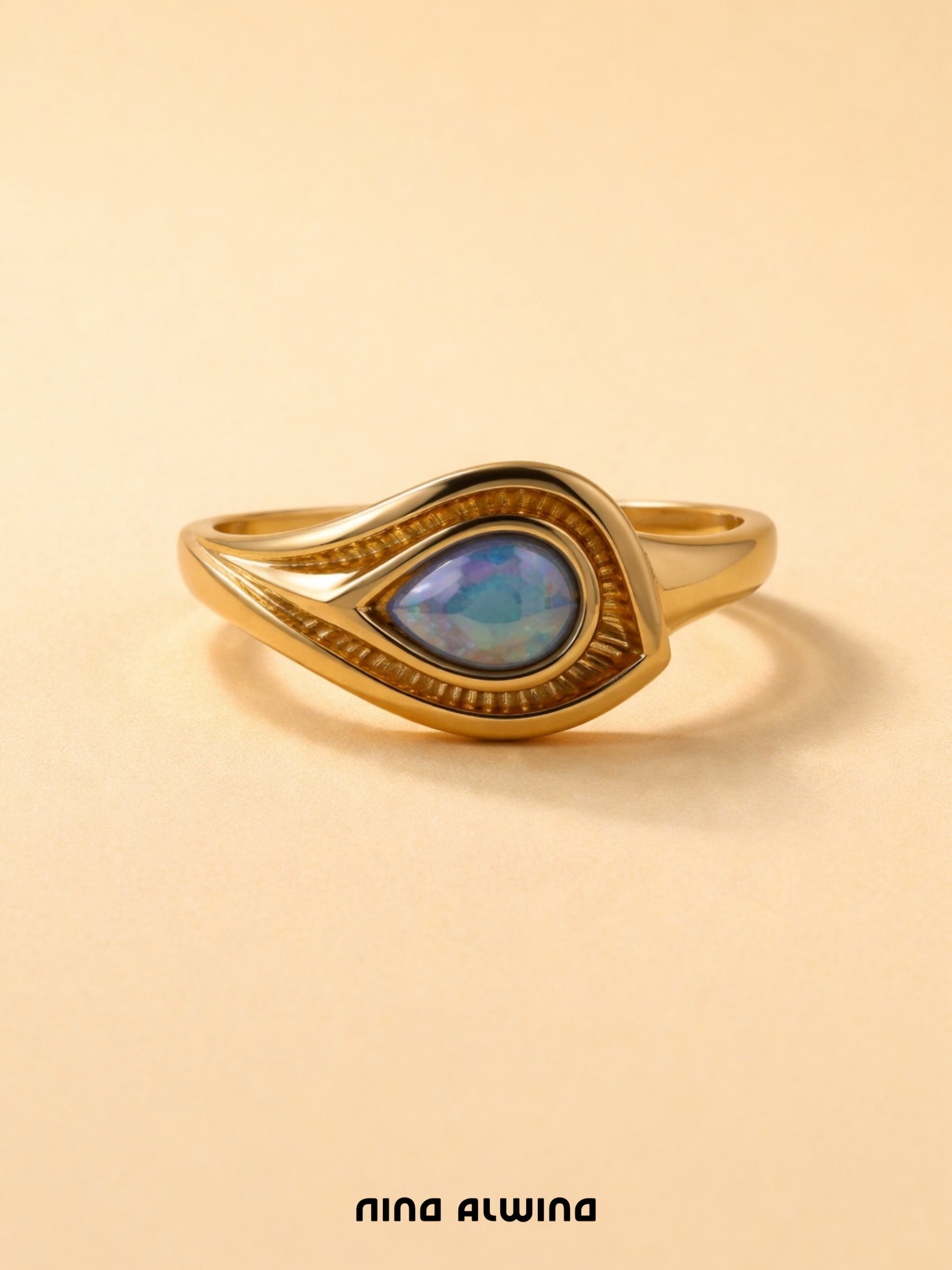 #625 8k Ring mit Opal - RG 56