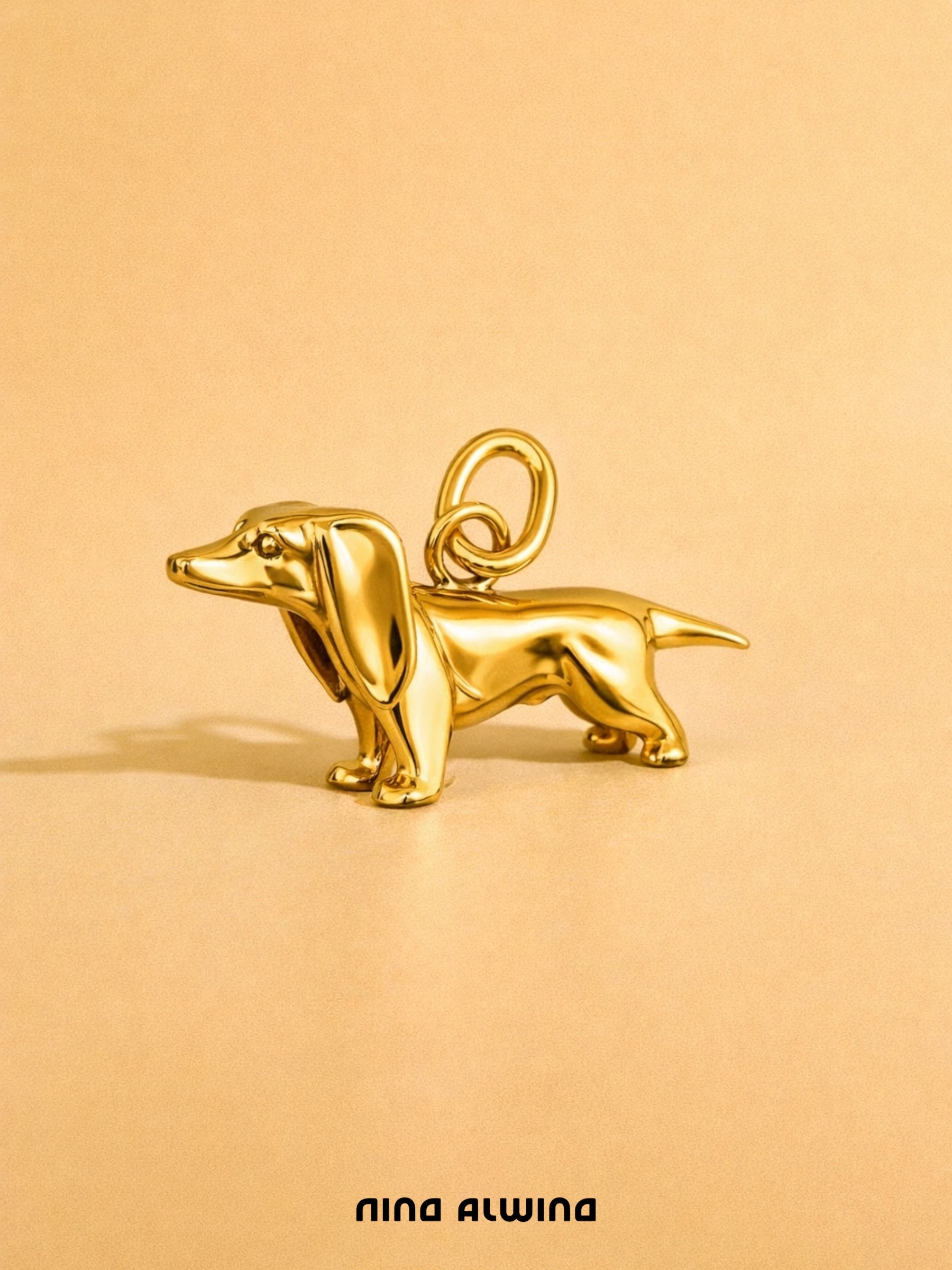 #631 Massiver 8k Anhänger Dackel - 1,1cm