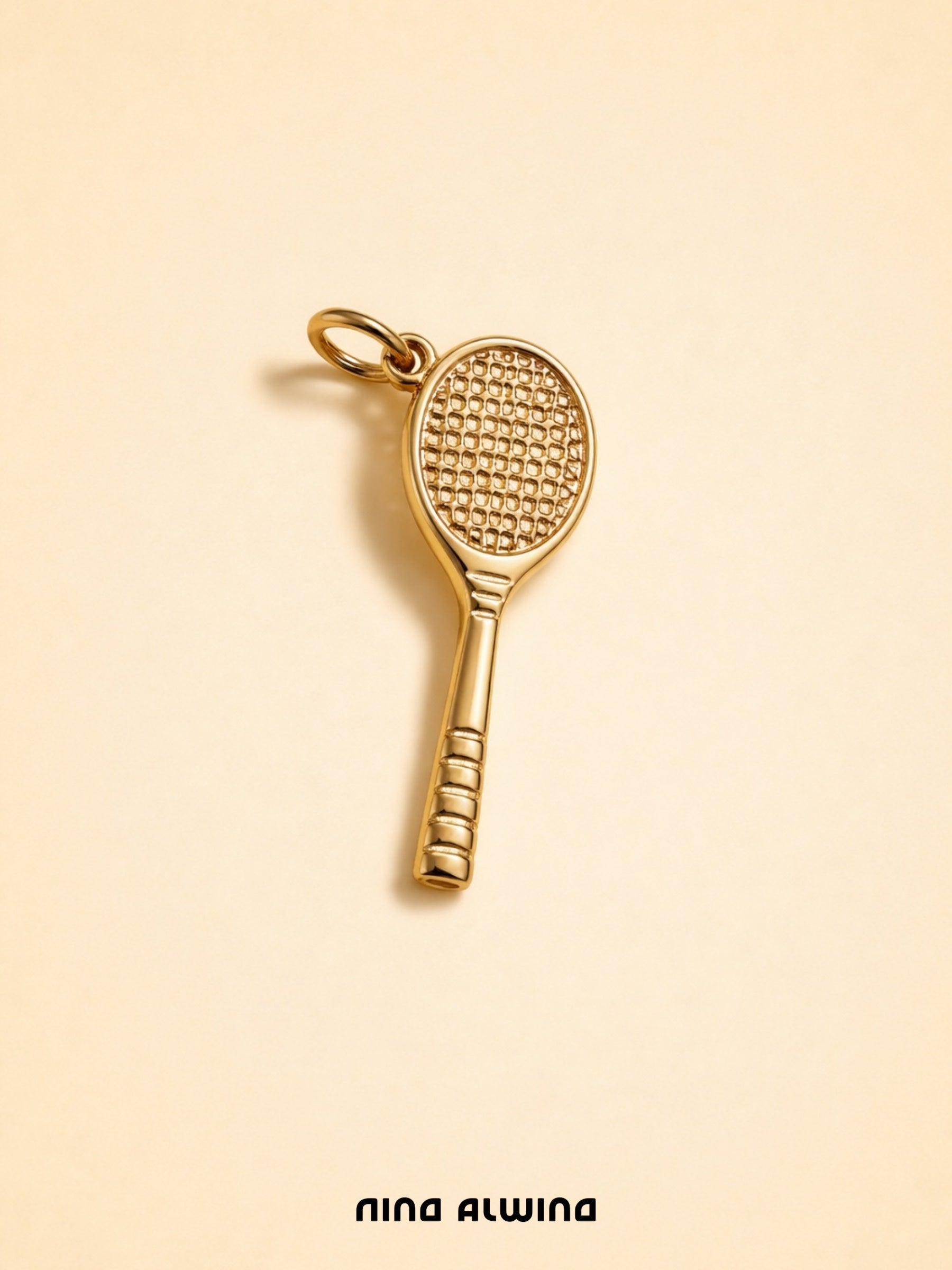 #645 Massiver 8k Anhänger Tennisschläger - 2.9cm