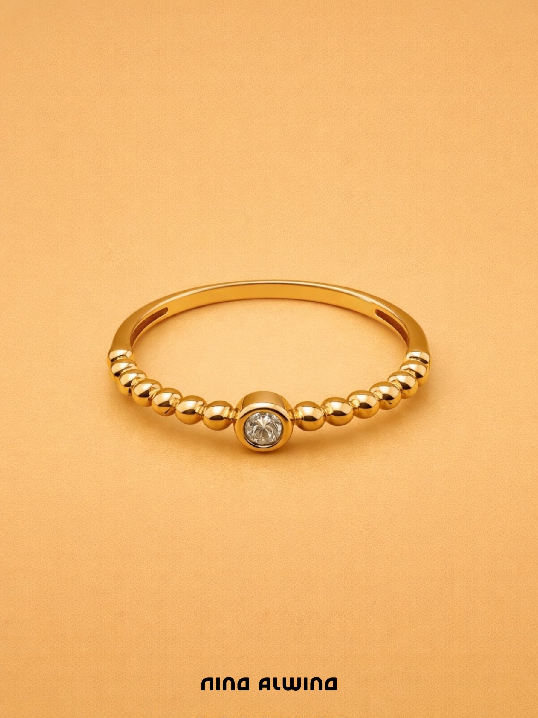 #678 9k Ring mit Zirkon - RG 59