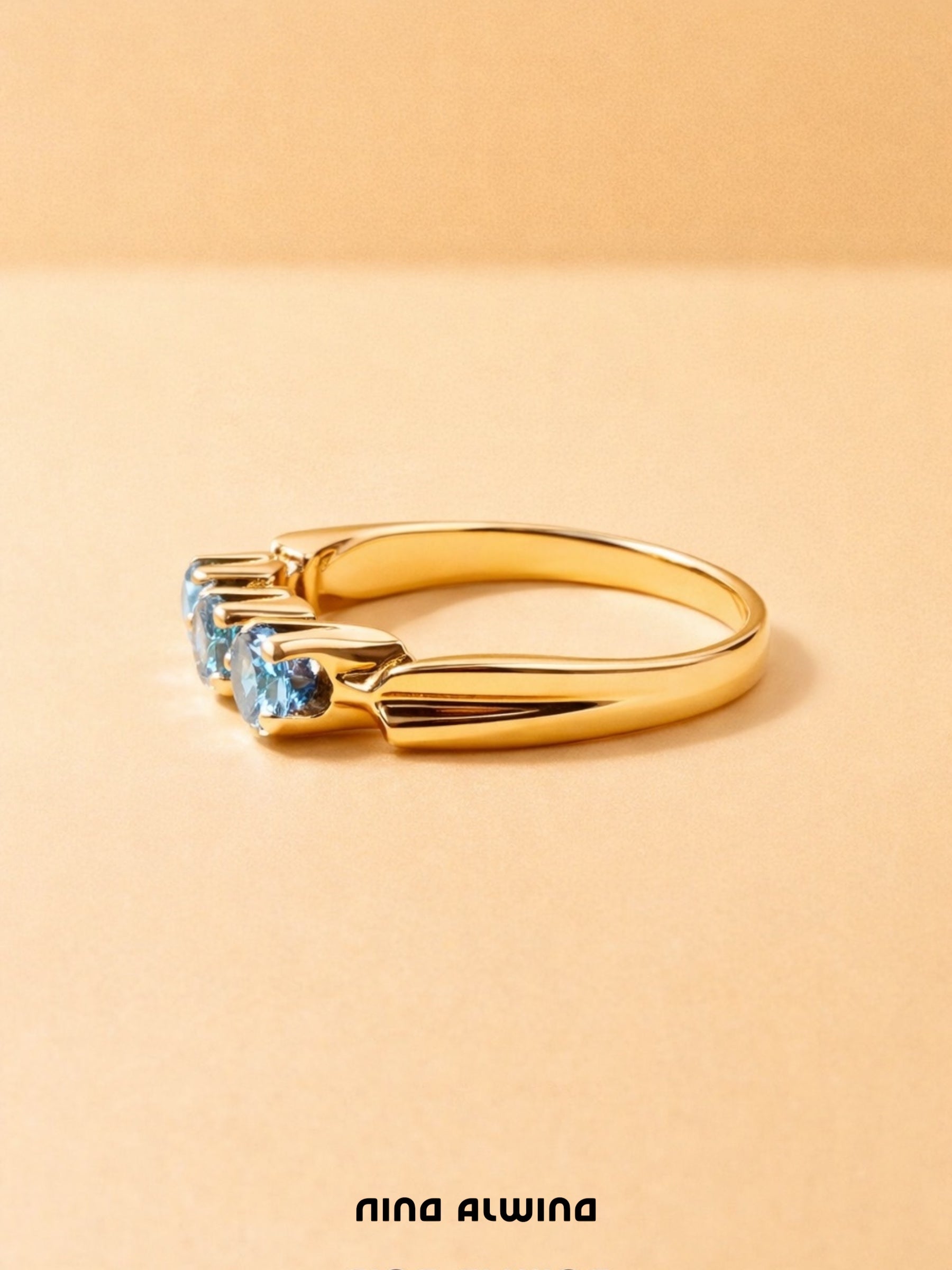 #663 8k Ring mit blauem Spinell - RG 53