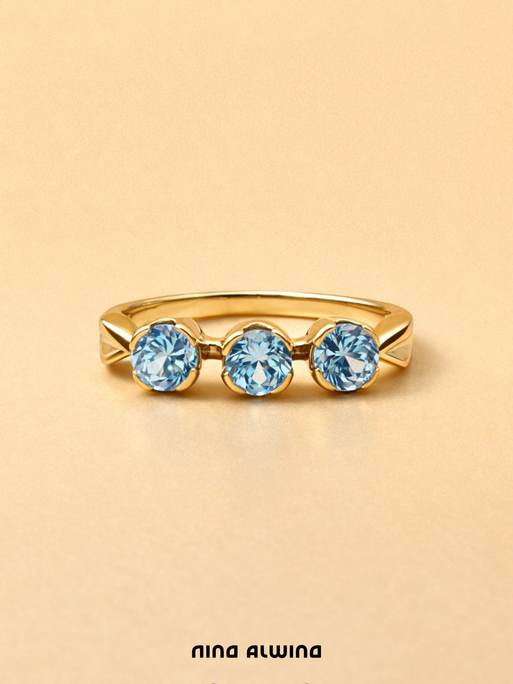 #663 8k Ring mit blauem Spinell - RG 53