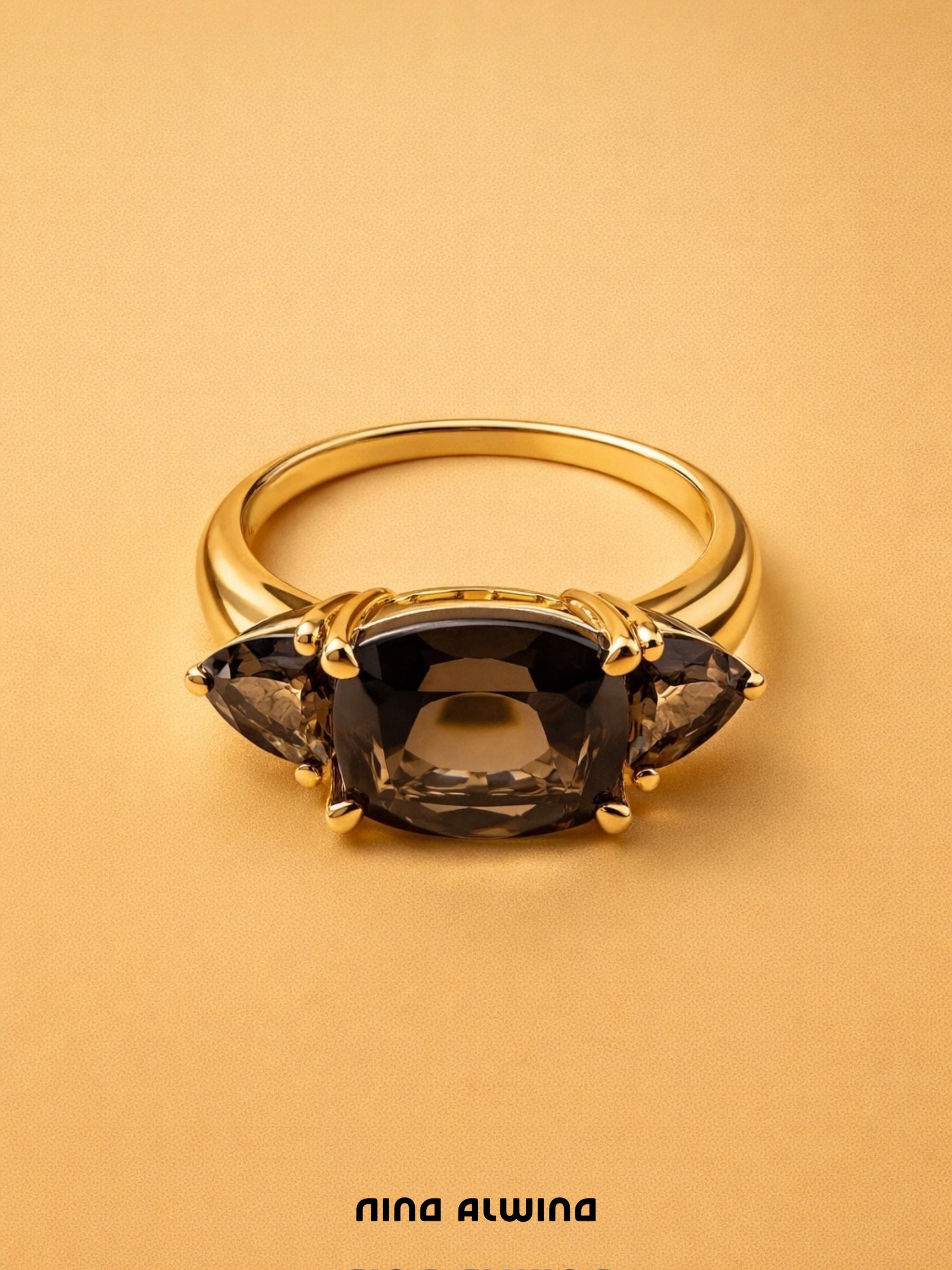 #649 9k Ring Rauchquarz - RG 60
