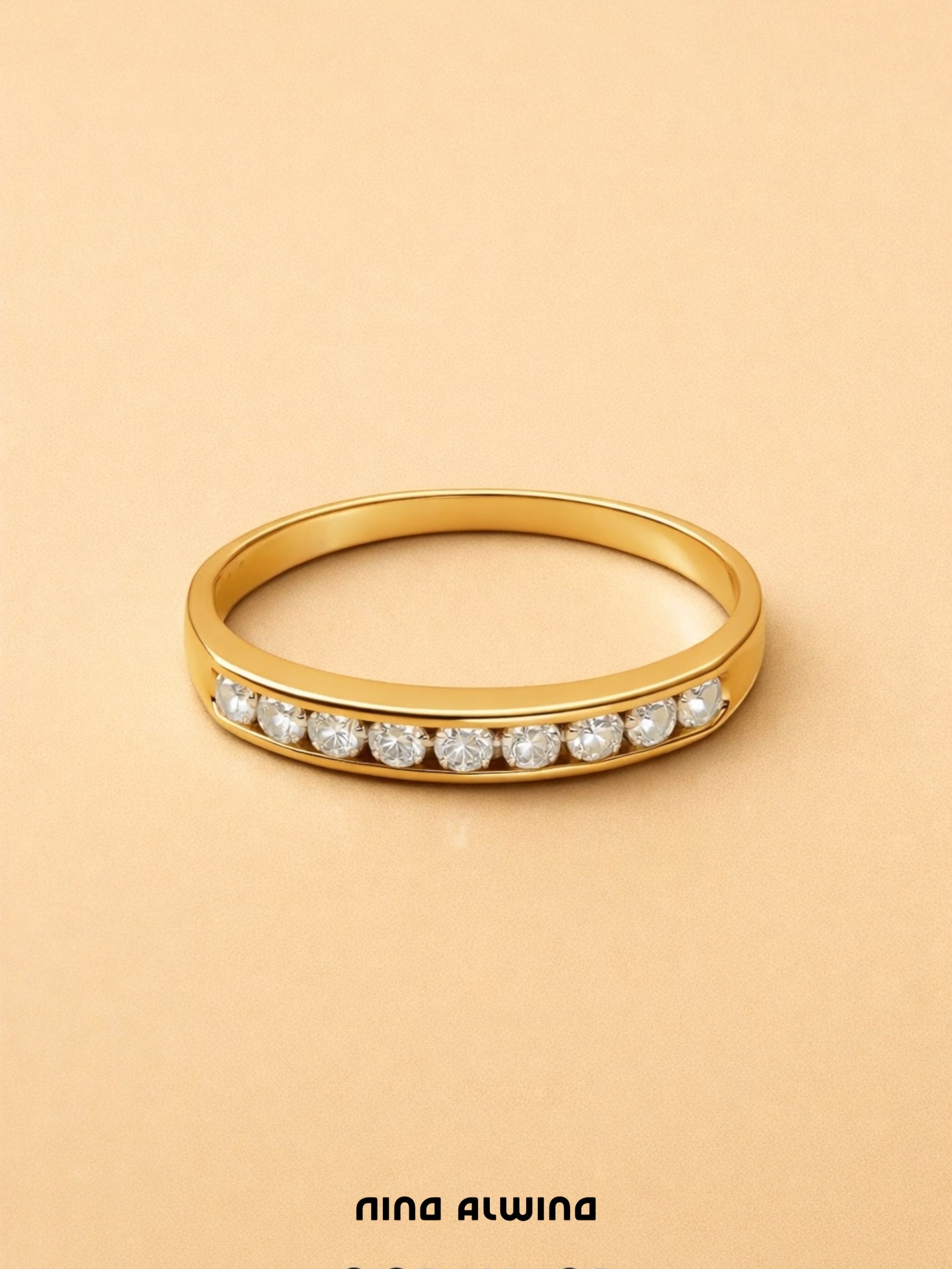 #718 14k Ring mit Zirkon - RG 56,5