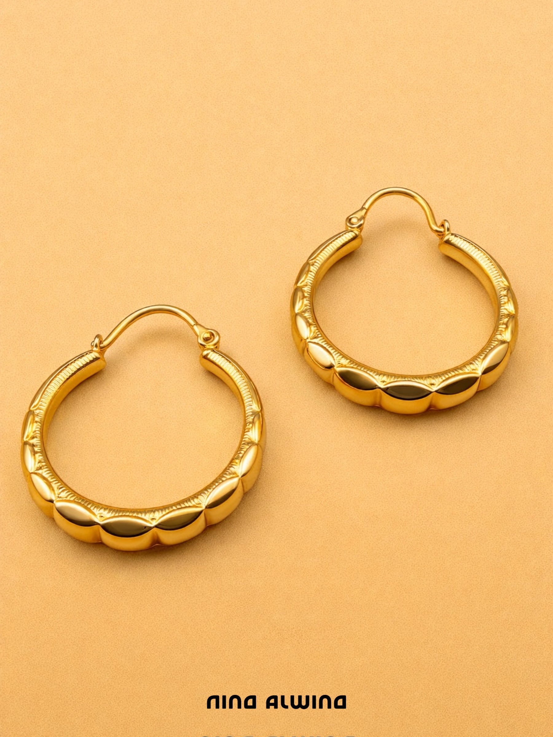 #691 8k Creolen - 2cm