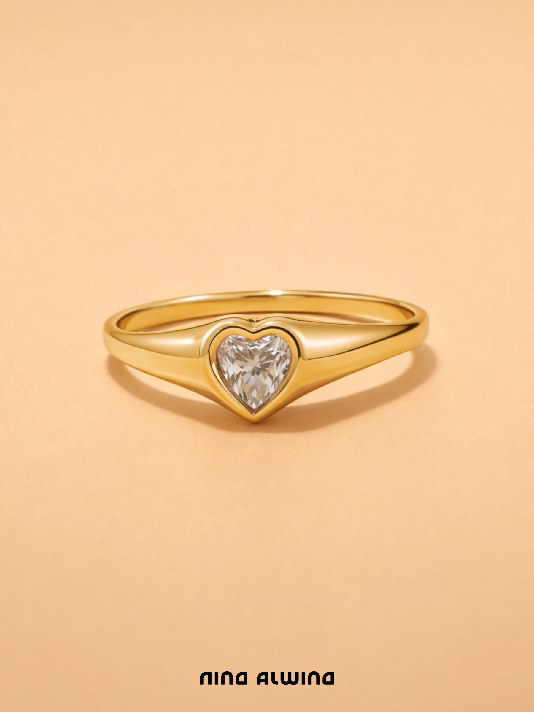 #697 8k Ring mit Herz - RG 49,5