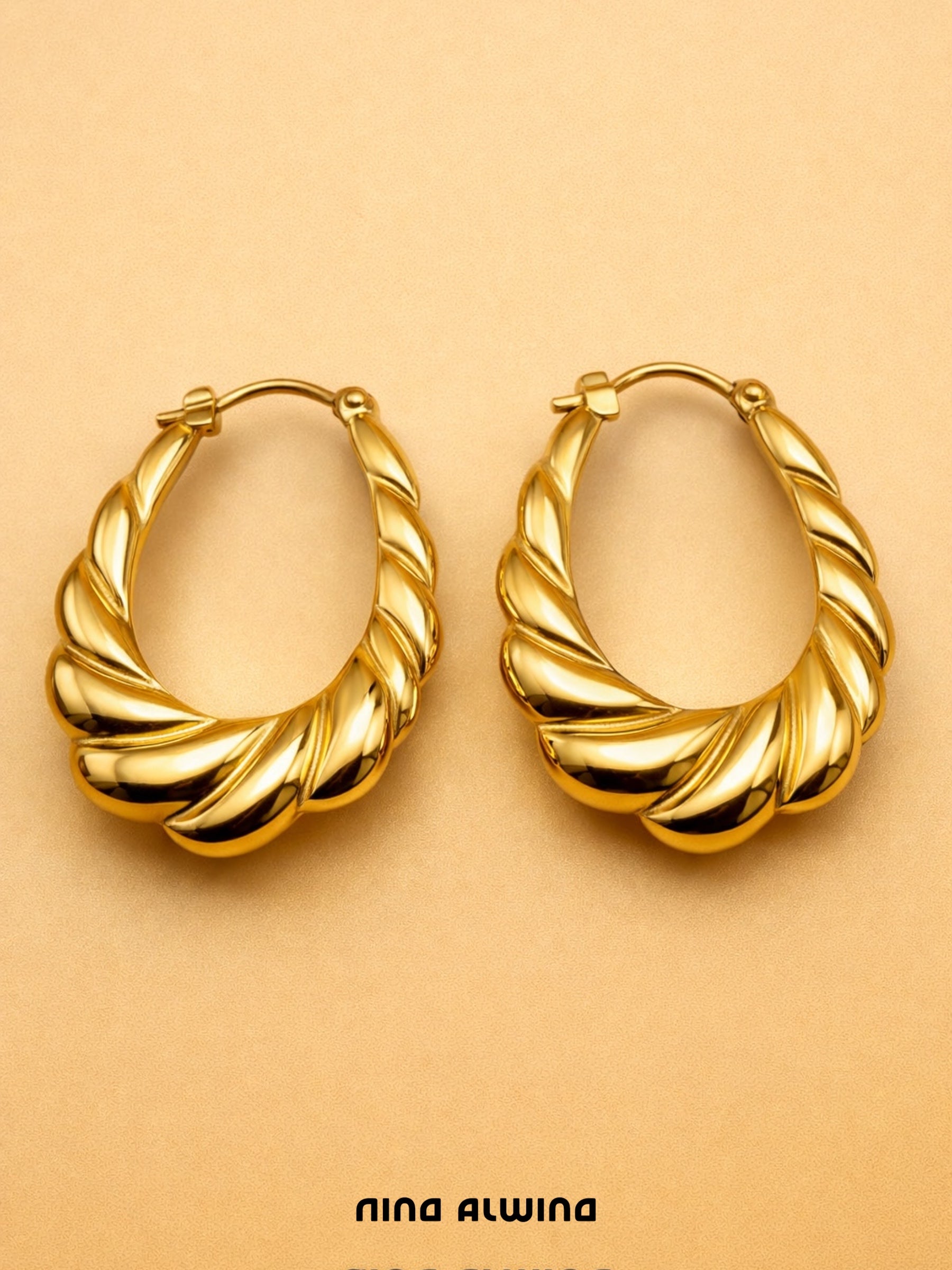 #688 9k Creolen - 3cm