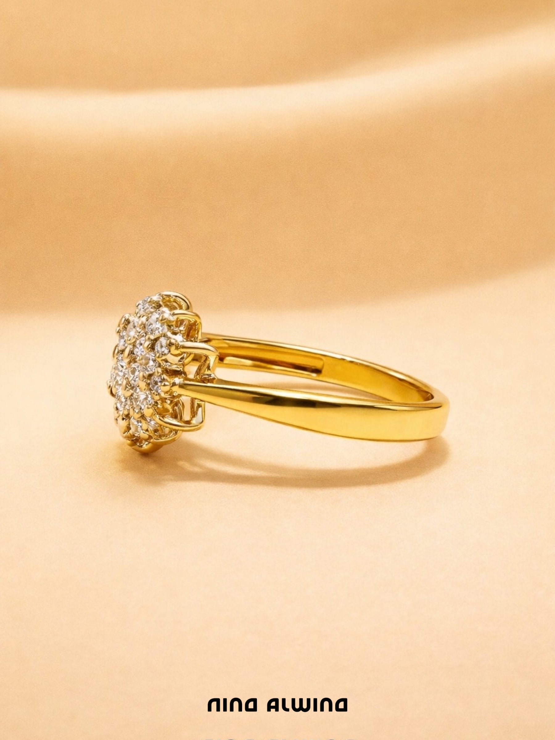#793 8k Ring mit 13 Diamanten - RG 55.5