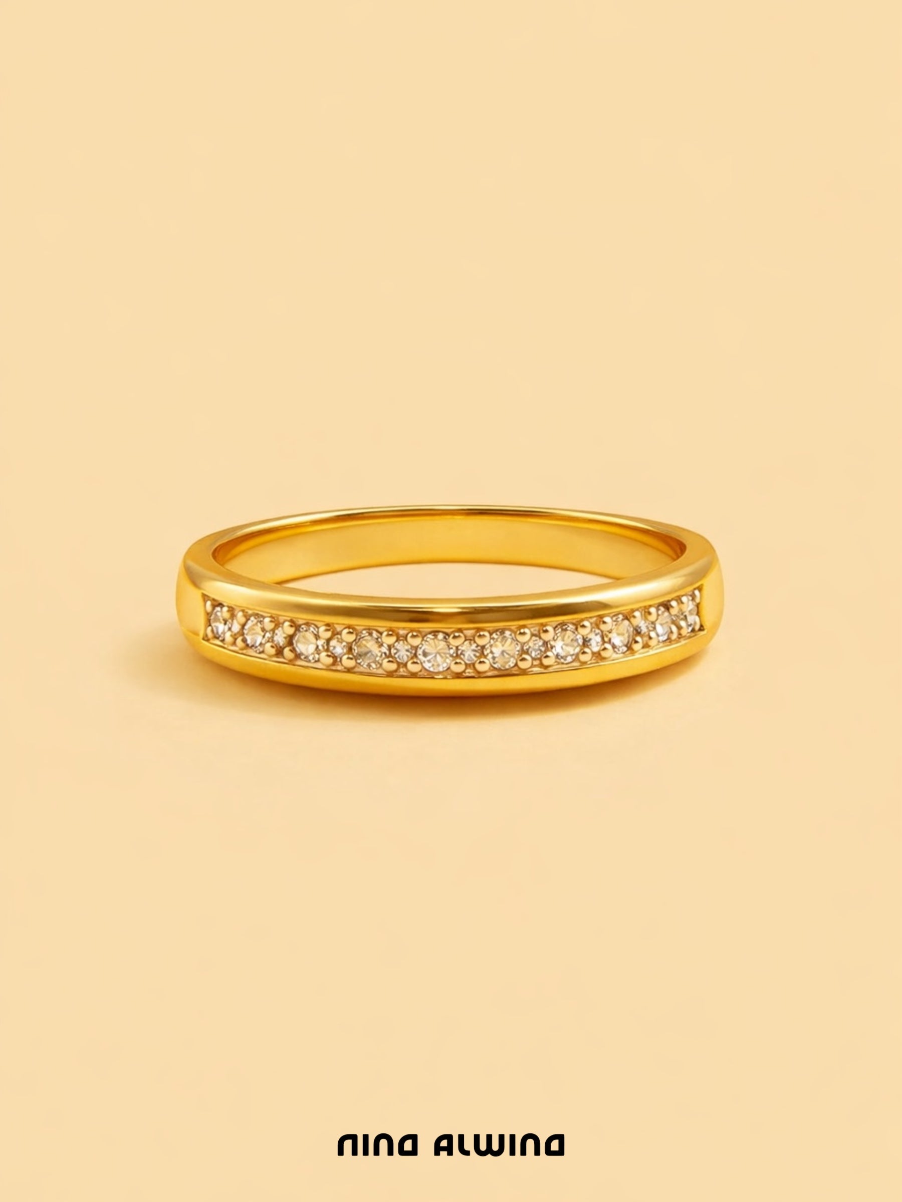 #816 8k Ring mit 8 Diamanten - RG 56