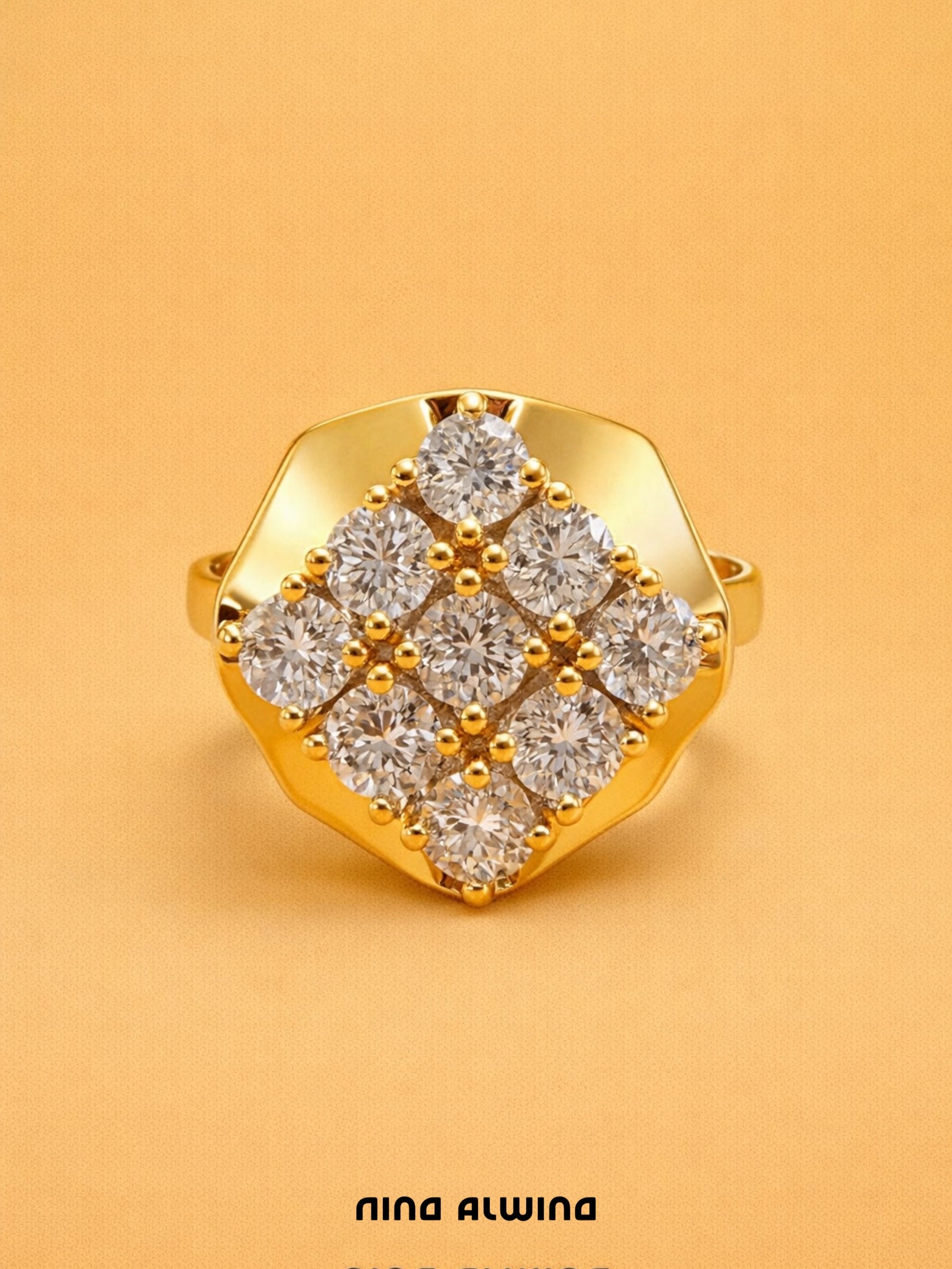 #825 14k Ring mit Diamanten - RG 54