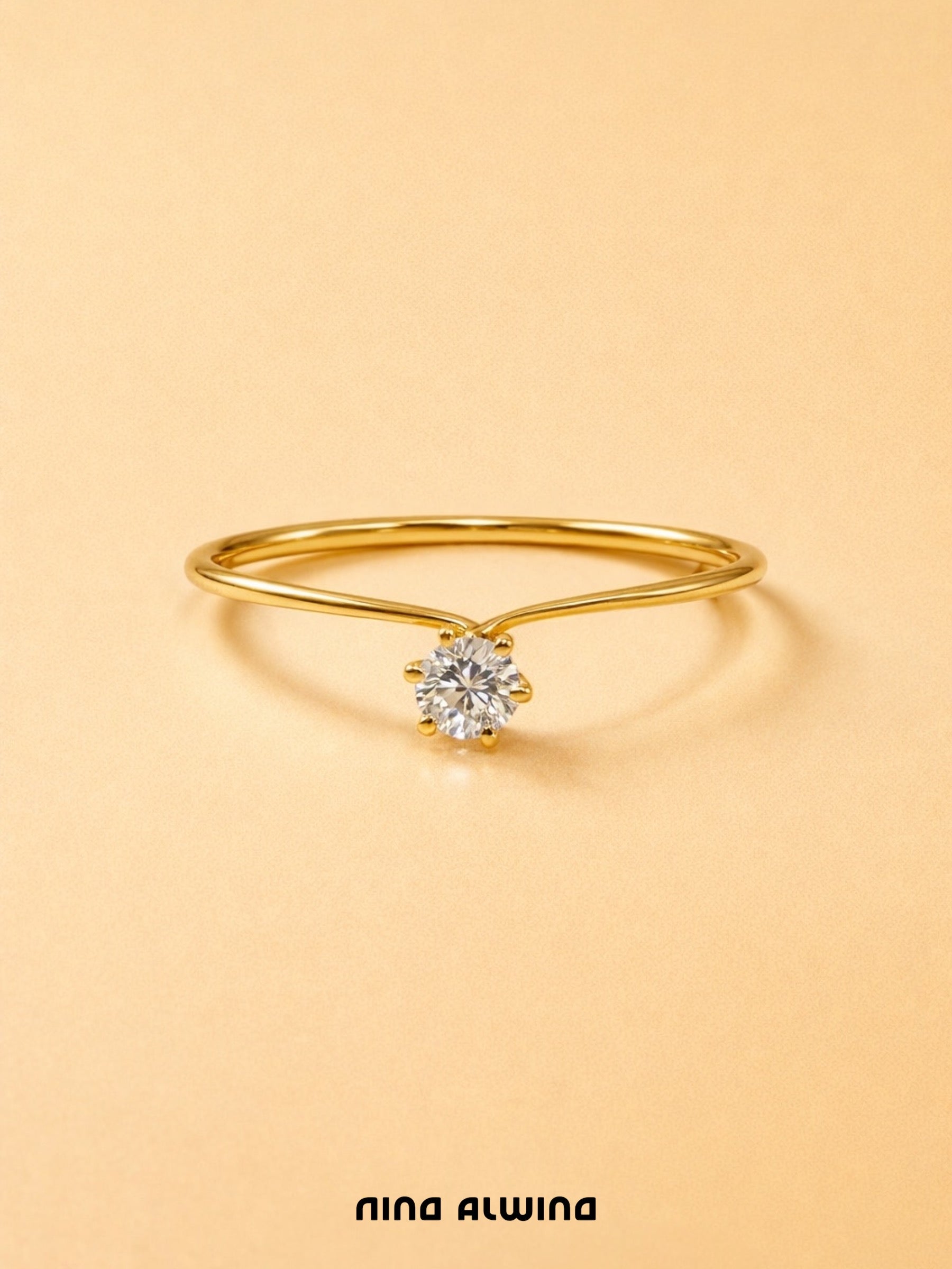 #886 8k Ring mit Zirkon - RG 55