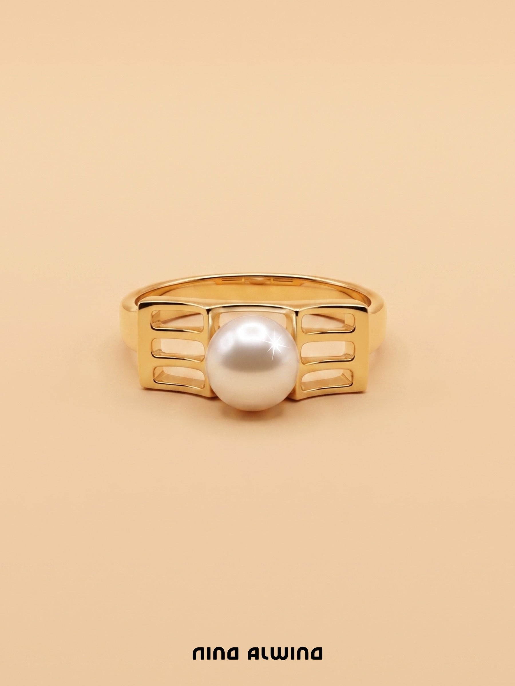 #1043 8k Ring mit Perle - RG 54