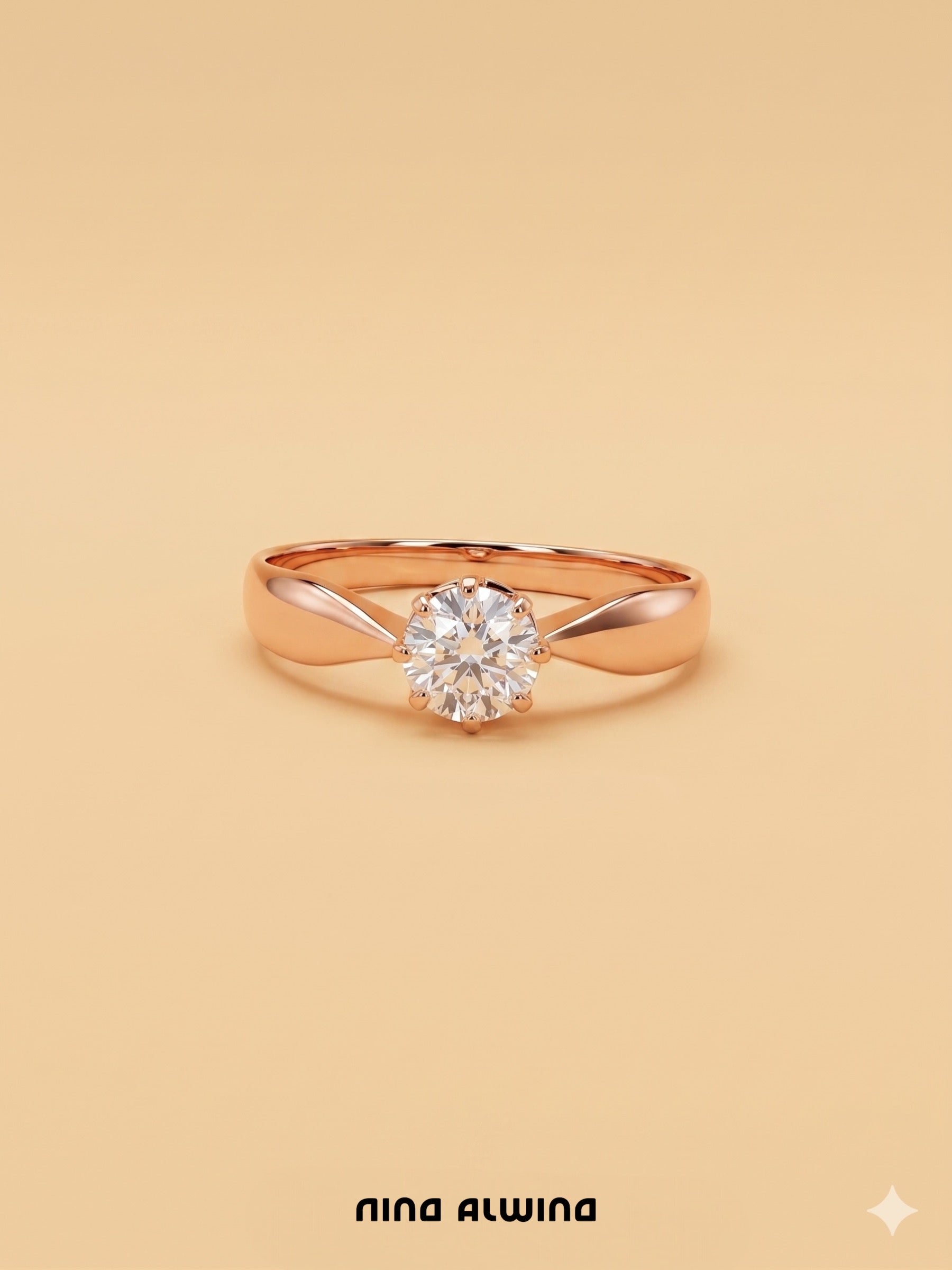 #1047 Massiver 8k Ring Roségold - RG 53