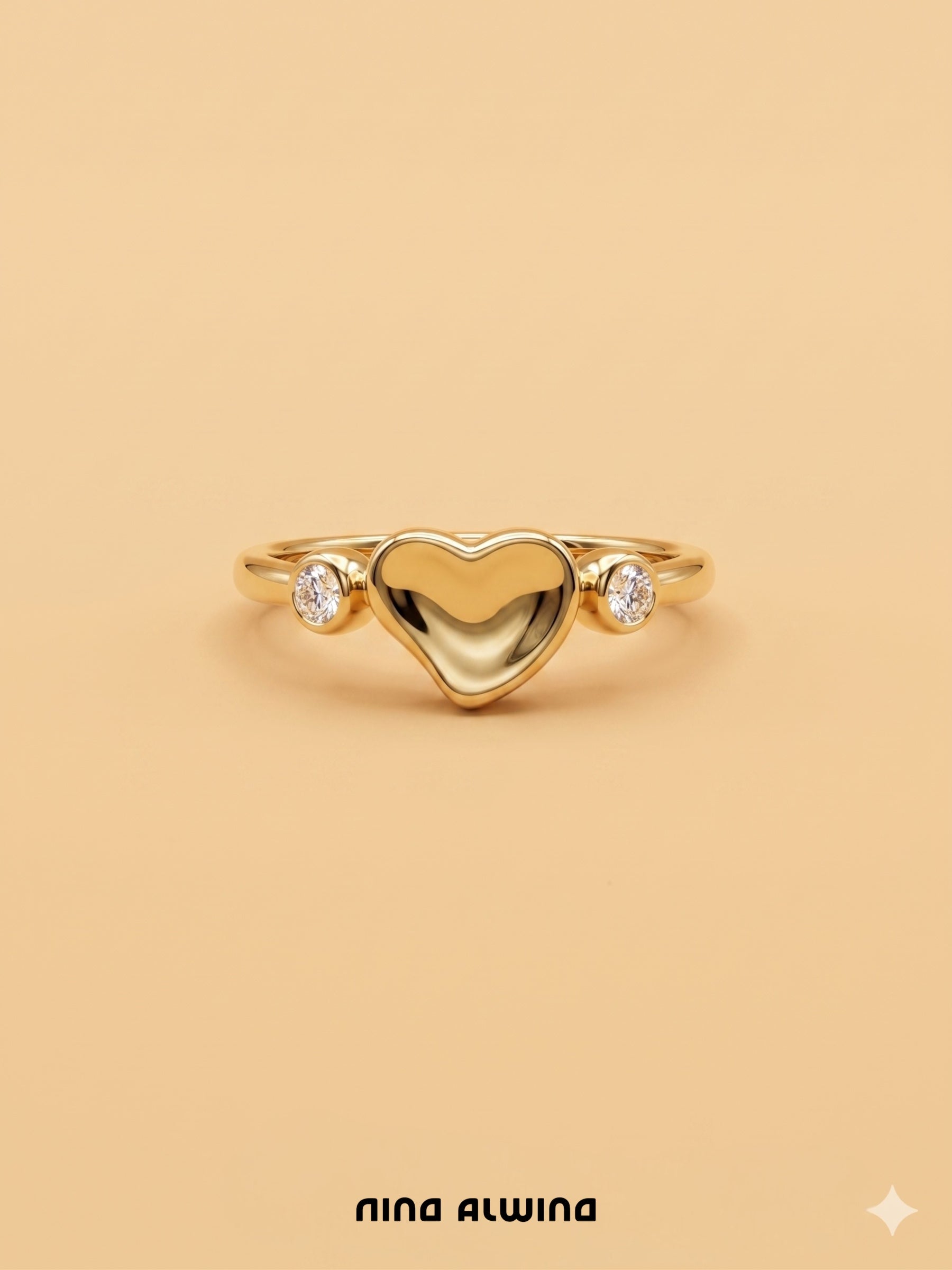 #1093 18k Tiffany & Co. Full Heart Diamantring - RG 49