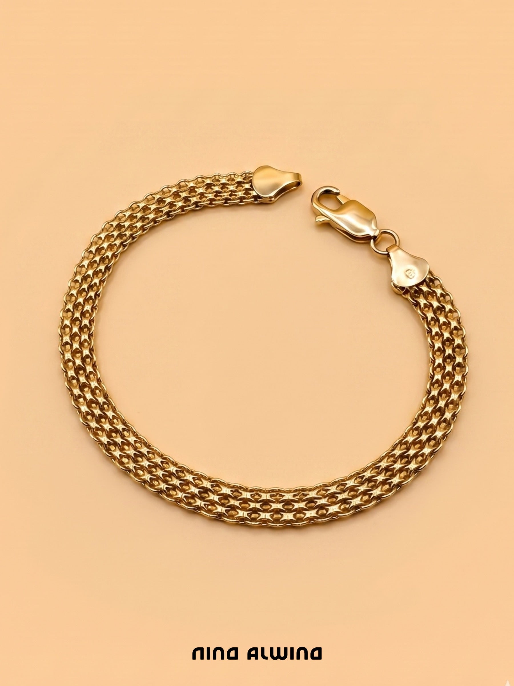 #1150 Solid 8k Bracelet - 19cm
