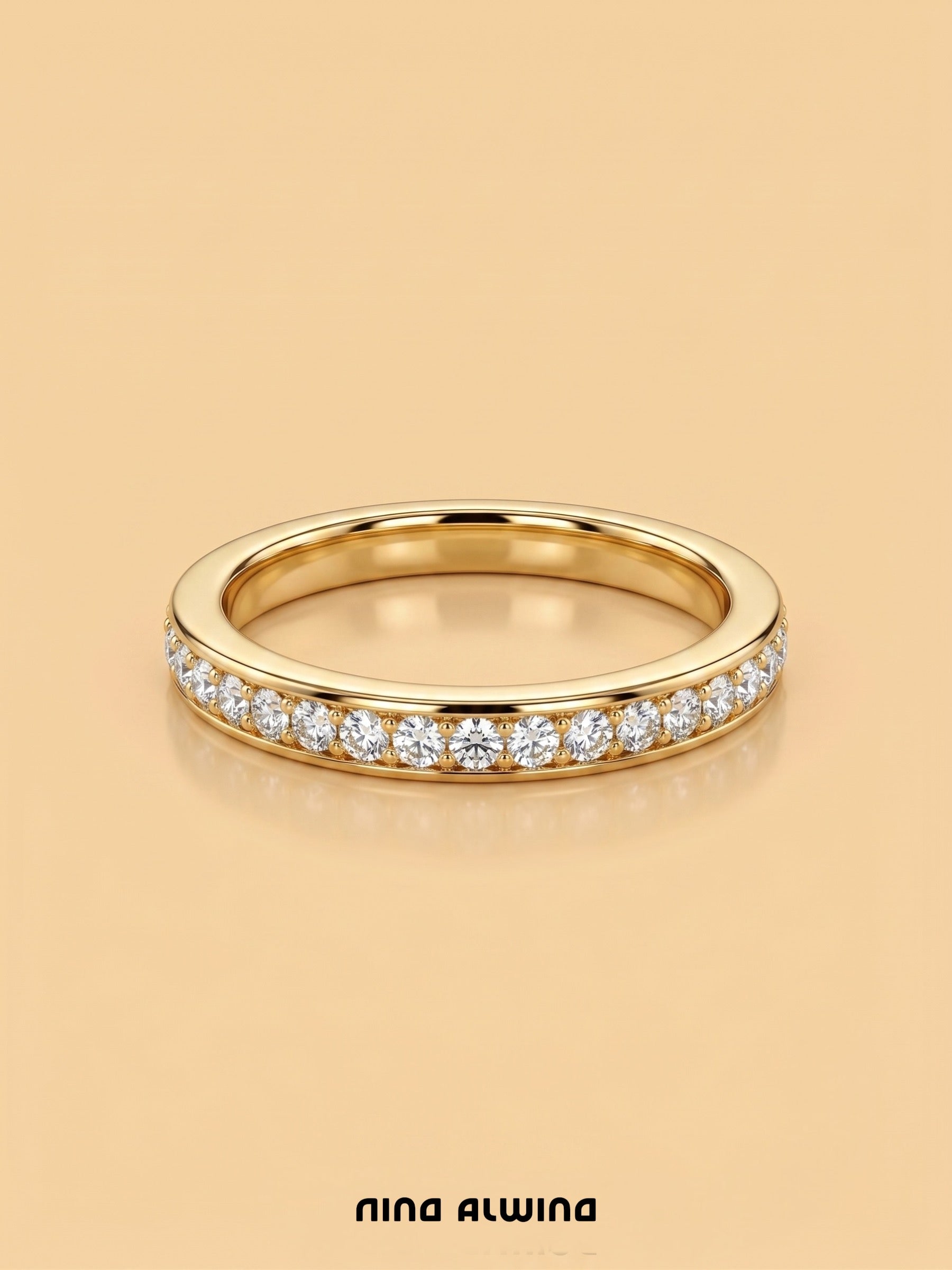 #1246 9k Ring mit Diamanten - RG 54