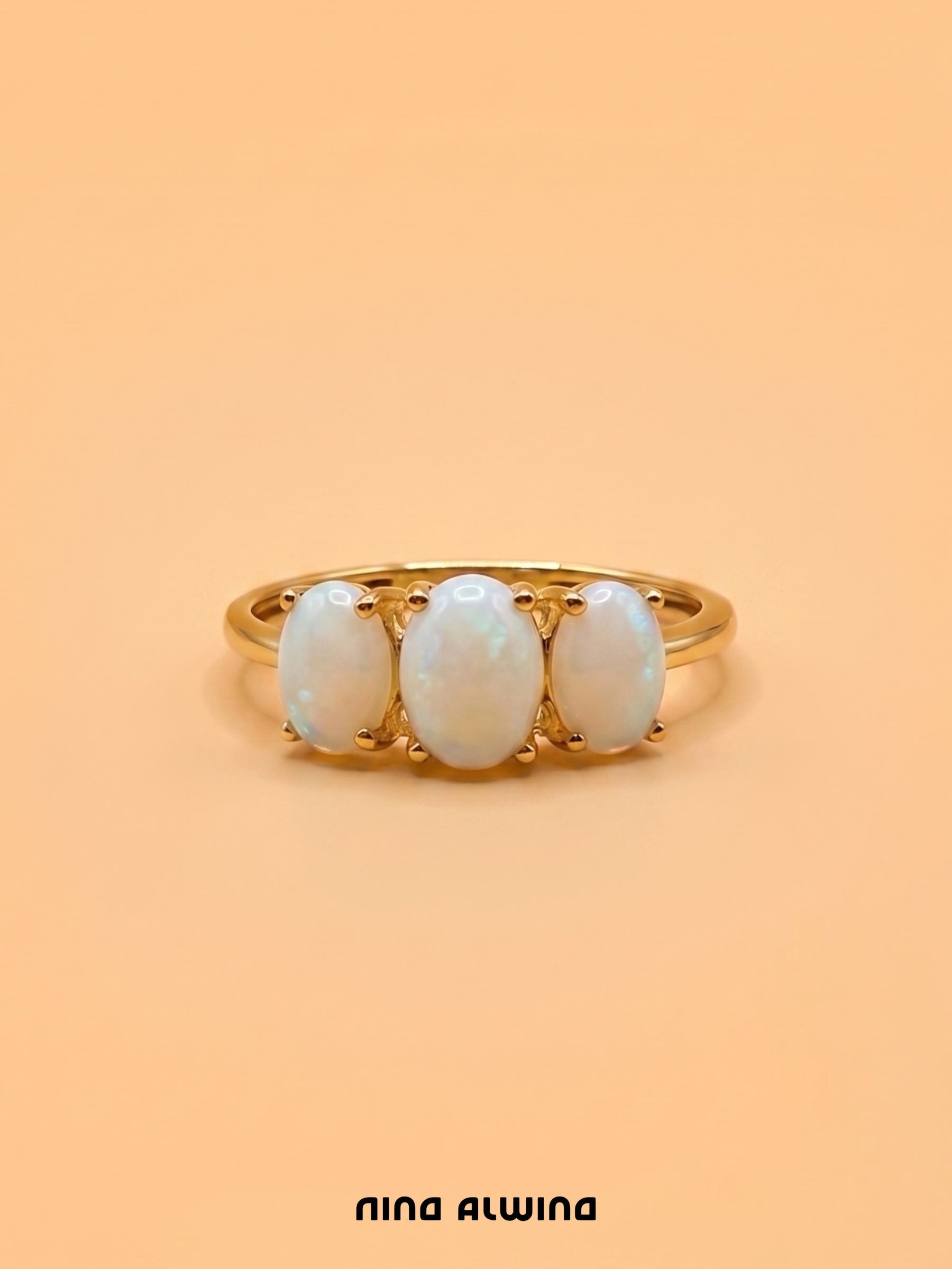 #1247 8k Ring mit 3 Opalen - RG 55