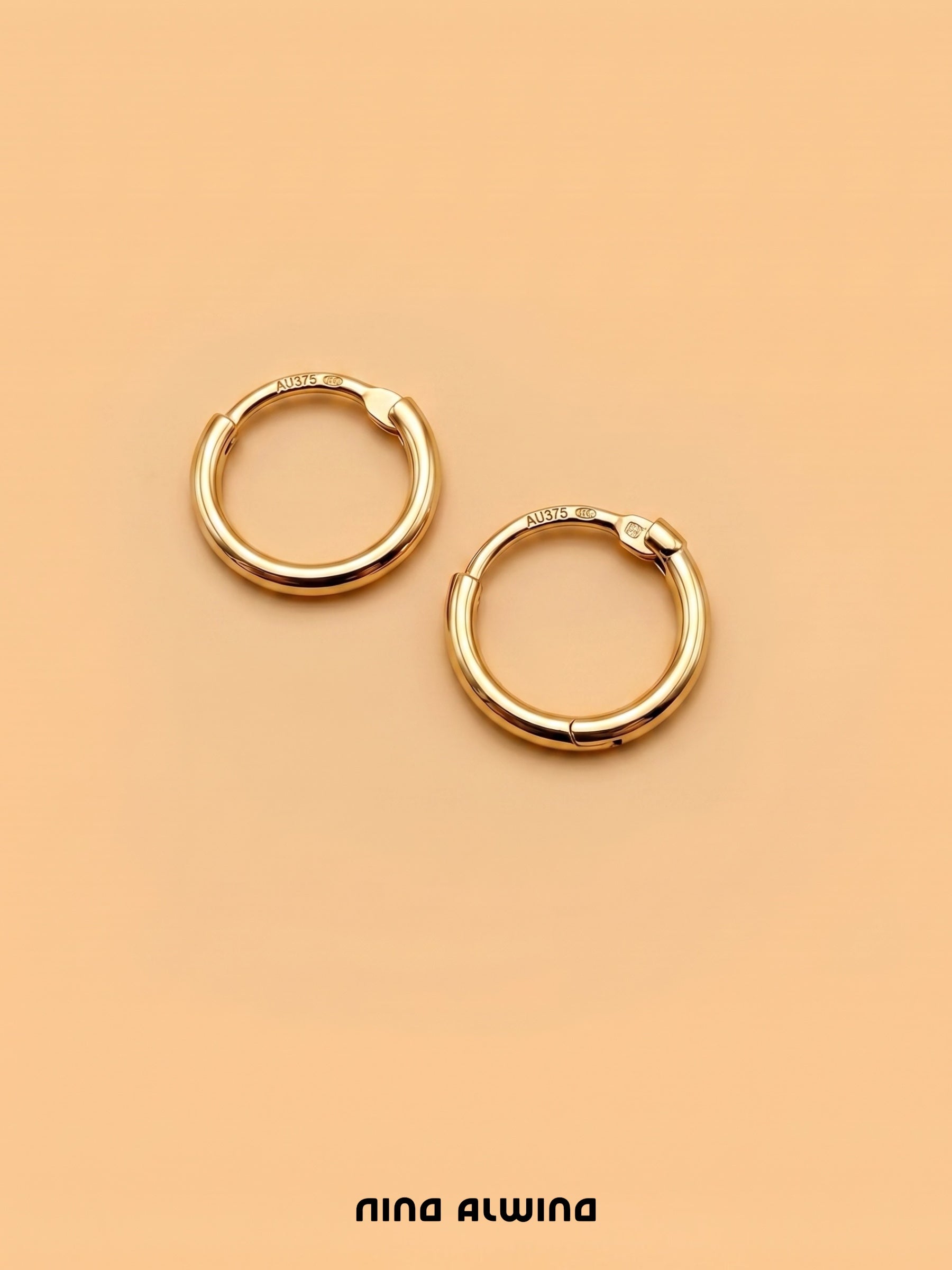 #1295 9k Ohrringe - 1cm