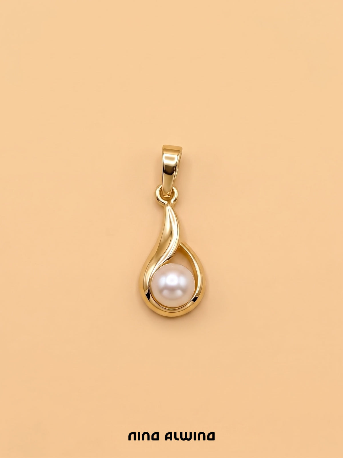 #1319 14k Anhänger Perle - 1.9cm