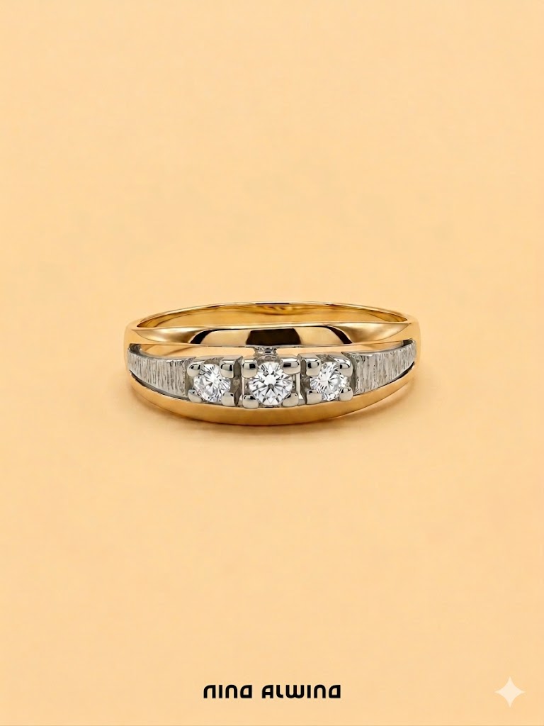 #326 14k mit Diamanten - RG 56